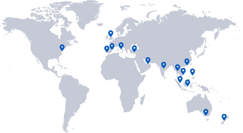 SecureAge partners worldmap