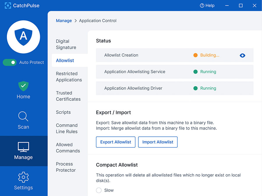 Block-first with application control}