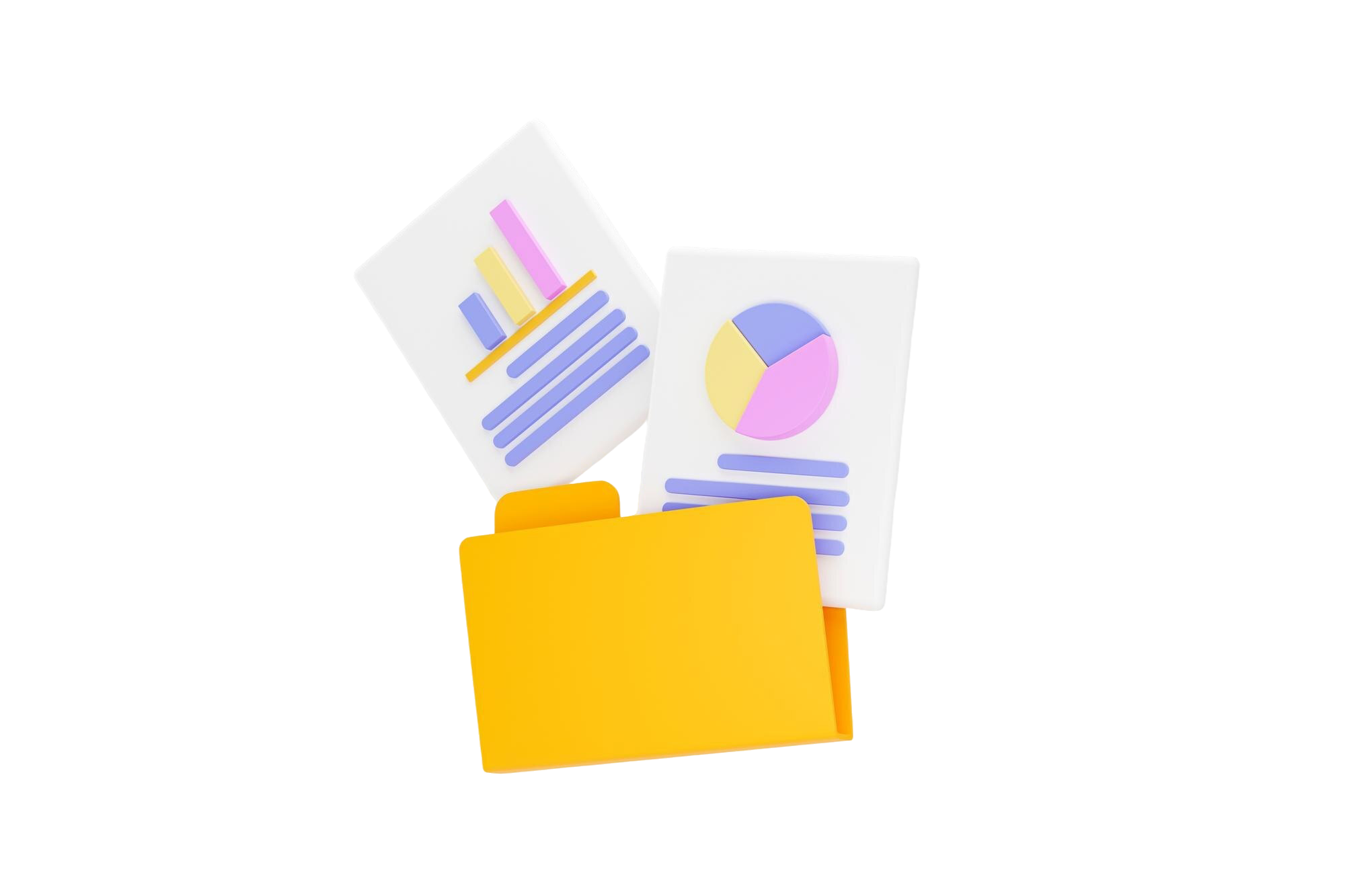folder-with-documents-icon-sign-symbol-background-3d-illustration